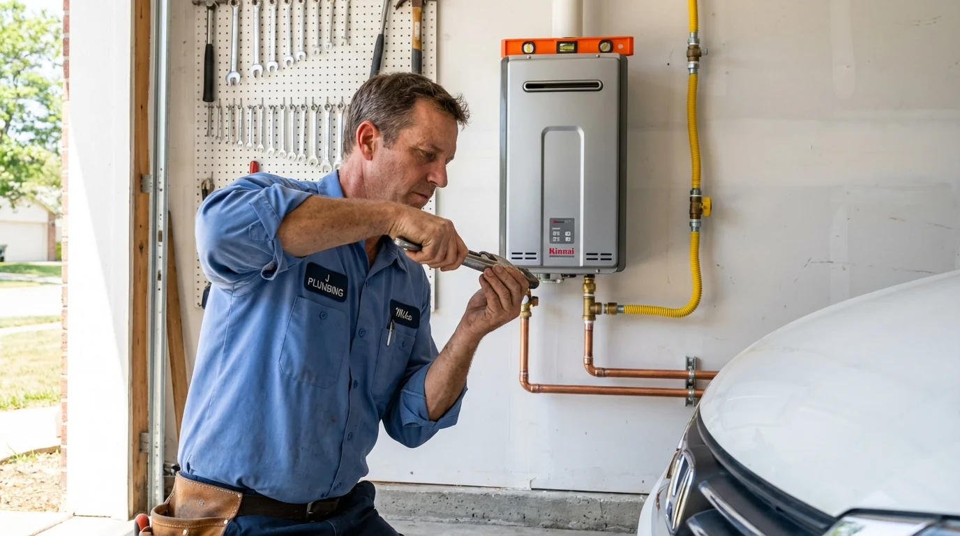 Tankless water heater installation by a Johns Plumbing LLC plumber in Sebastian
